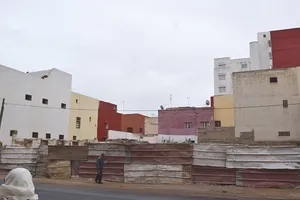 Dull colored buildings in a geometric shape, Casablanca